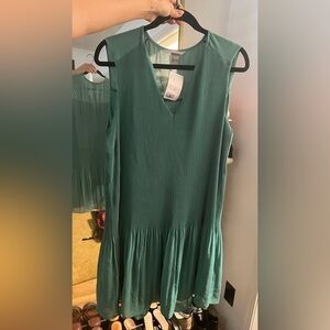 NWT teal pleated dress